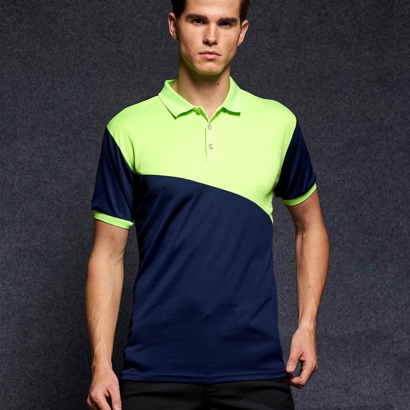 빠른 건조 폴로 셔츠 남성 여름 캐주얼 패치 워크 반팔 통기성 탑스 스포츠웨어 골프 테니스 유니폼 Camisa Polo Shirt